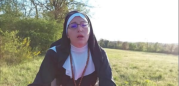  This nun gets her ass filled with cum before she goes to church !!